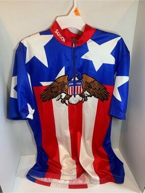 SUGOI Red White Blue Eagle Cycling Jersey